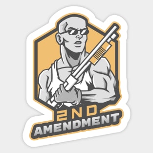 The Man With A Shotgun - 2nd Amendment Sticker